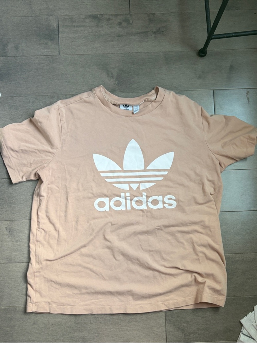 adidas Trefoil Tee in Light tan